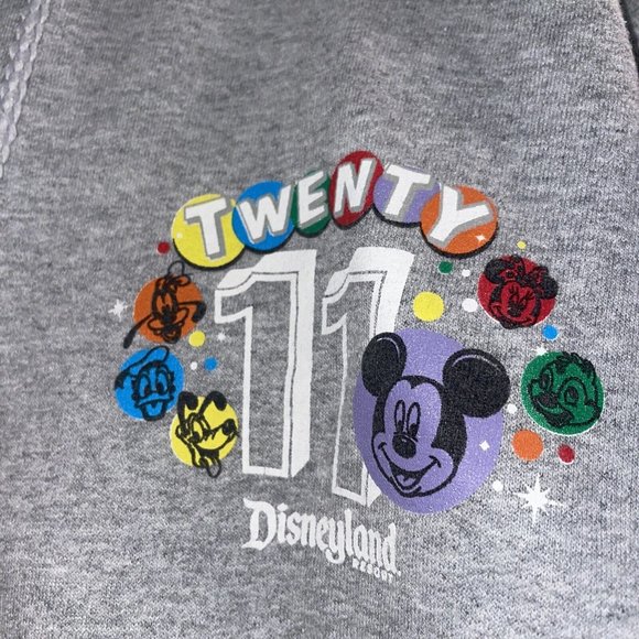Disneyland Resort Walt Disney World Zip Hoodie Sweatshirt Gray Sz Small Mickey - Picture 4 of 7